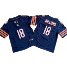 Youth Chicago Bears #18 Caleb Williams Limited Navy FUSE Vapor Jersey