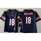 Youth Chicago Bears #18 Caleb Williams Limited Navy Vapor Jersey