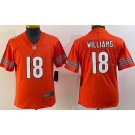 Youth Chicago Bears #18 Caleb Williams Limited Orange Vapor Jersey