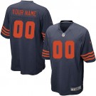 Youth Chicago Bears Customized Game Navy Orange Jersey