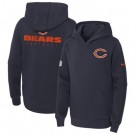 Youth Chicago Bears Navy Sideline Club Fleece Pullover Hoodie