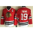 Youth Chicago Blackhawks #19 Jonathan Toews Red Throwback Jersey