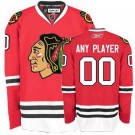 Youth Chicago Blackhawks Customized Red Reebok Authentic Jersey