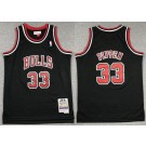 Youth Chicago Bulls #33 Scottie Pippen Black 1997 Throwback Swingman Jersey
