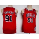 Youth Chicago Bulls #91 Dennis Rodman Red 1997 Throwback Swingman Jersey