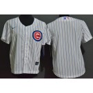 Youth Chicago Cubs Blank White Cool Base Jersey