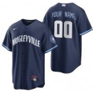 Youth Chicago Cubs Customized Navy 2022 City Connect Cool Base Jersey