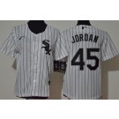 Youth Chicago White Sox #45 Michael Jordan White 2020 Cool Base Jersey