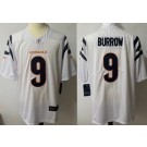 Youth Cincinnati Bengals #9 Joe Burrow Limited White Vapor Jersey