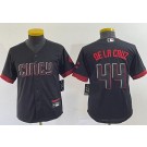 Youth Cincinnati Reds #44 Elly De La Cruz Black 2023 City Connect Cool Base Jersey