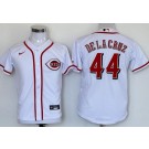 Youth Cincinnati Reds #44 Elly De La Cruz White Cool Base Jersey