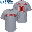 Youth Cincinnati Reds Customized Gray Cool Base Jersey