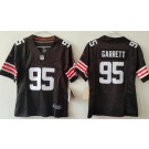 Youth Cleveland Browns #95 Myles Garrett Limited Brown FUSE Vapor Jersey
