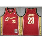 Youth Cleveland Cavaliers #23 LeBron James Red 2003 Throwback Swingman Jersey
