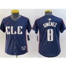 Youth Cleveland Guardians #0 Andres Gimenez Navy 2024 City Connect Limited Jersey