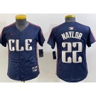 Youth Cleveland Guardians #22 Josh Naylor Navy 2024 City Connect Limited Jersey