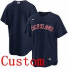 Youth Cleveland Guardians Customized Navy Cool Base Jersey