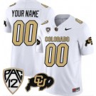 Youth Colorado Buffaloes Customized Limited White FUSE College Football Jersey