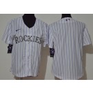 Youth Colorado Rockies Blank White Stripes 2020 Cool Base Jersey