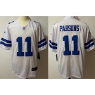Youth Dallas Cowboys #11 Micah Parsons Limited White Vapor Jersey