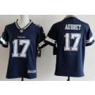 Youth Dallas Cowboys #17 Brandon Aubrey Limited Navy Vapor Jersey