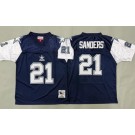 Youth Dallas Cowboys #21 Deion Sanders Navy Alternate Throwback Jersey