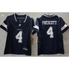 Youth Dallas Cowboys #4 Dak Prescott Limited Navy FUSE Vapor Jersey
