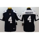 Youth Dallas Cowboys #4 Dak Prescott Limited Navy Thanksgiving Vapor Untouchable Jersey