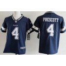 Youth Dallas Cowboys #4 Dak Prescott Limited Navy Vapor Jersey