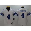 Youth Dallas Cowboys #4 Dak Prescott Limited White Vapor Untouchable Jersey