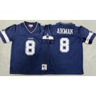 Youth Dallas Cowboys #8 Troy Aikman Navy 1996 Throwback Jersey