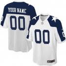 Youth Dallas Cowboys Customized Game White Thanksgiving Jersey