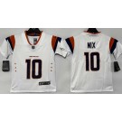Youth Denver Broncos #10 Bo Nix Limited White Vapor Jersey