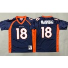 Youth Denver Broncos #18 Peyton Manning Navy Throwback Jersey