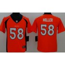 Youth Denver Broncos #58 Von Miller Limited Orange Vapor Untouchable Jersey