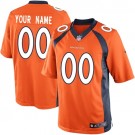 Youth Denver Broncos Customized Game Orange Jersey