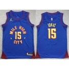 Youth Denver Nuggets #15 Nikola Jokic Blue Statement Icon Swingman Jersey