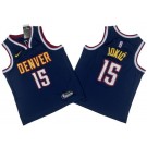 Youth Denver Nuggets #15 Nikola Jokic Navy Icon Swingman Jersey