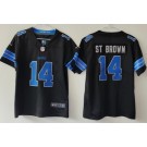 Youth Detroit Lions #14 Amon Ra St Brown Limited Black 2024 Vapor Jersey