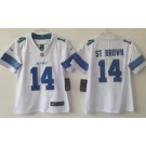 Youth Detroit Lions #14 Amon Ra St Brown Limited White 2024 Vapor Jersey