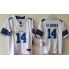 Youth Detroit Lions #14 Amon Ra St Brown Limited White FUSE Vapor Jersey