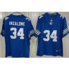 Youth Detroit Lions #34 Alex Anzalone Limited Blue Vapor Jersey