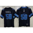 Youth Detroit Lions #58 Penei Sewell Limited Black Vapor Jersey