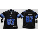 Youth Detroit Lions #87 Sam Laporta Limited Black Vapor Jersey