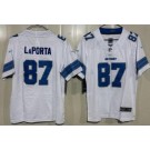 Youth Detroit Lions #87 Sam Laporta Limited White Vapor Jersey