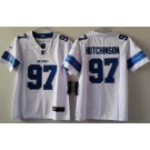 Youth Detroit Lions #97 Aidan Hutchinson Limited White Vapor Jersey