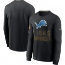 Youth Detroit Lions Black 2020 Salute To Service Long Sleeves T Shirt