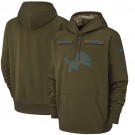 Youth Detroit Lions Olive Salute To Service Printed Pullover Hoodie