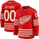 Youth Detroit Red Wings Custom Red Centennial Authentic Jersey