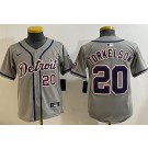 Youth Detroit Tigers #20 Spencer Torkelson Gray Limited Jersey